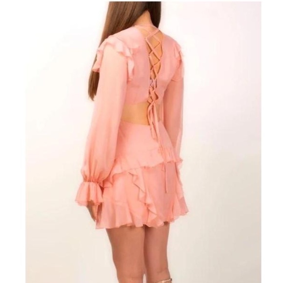 NWOT Angelance Silk Chiffon Mini Dress with gift box - size S - Picture 2 of 5